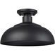 Levitt 1 Light 13.63 inch Natural Black Outdoor Semi-flush